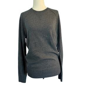 NWT AE American Eagle 100% Cashmere Sweater Pullover Boyfriend Dark Gray $248 XS